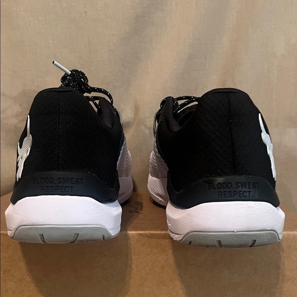 Under Armour Project Rock Charged Training Shoes black/white 12 mens